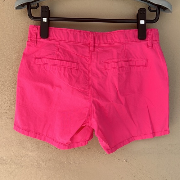 Old Navy Girls Pink Chino Style Shorts Size 14 Adjustable Waist 4'' Inch Inseam - Picture 2 of 3